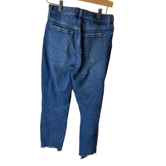 Abercrombie & Fitch High Rise Mom Jeans Distressed Dark‎ Destroy Size 27 - Picture 5 of 7